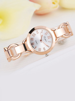 Bronze Alloy Band Bracelet Quartz Watch