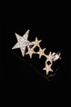 Alloy Star Stud Rhinestone Earring