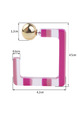 Resin G Shaped Stripe  Earring