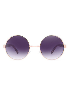 Purple Gradient Metal and PC Round  Men Sunglasses