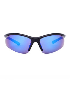 Blue Solid PC Foldable Men Sunglasses