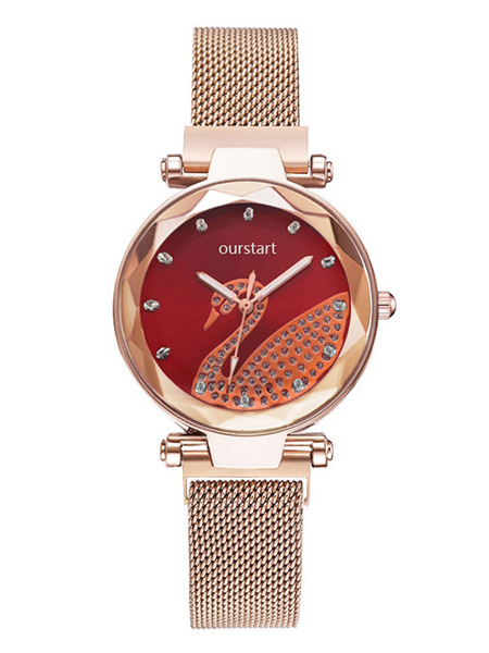 Rose Gold Milanese Band Quartz Watch