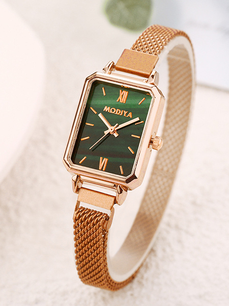 Rose Gold Milanese Band Quartz Watch