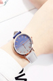 White and Blue Leather Band Quartz Watch