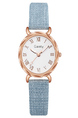 Blue Leather Band Quartz Watch