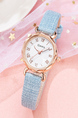 Blue Leather Band Quartz Watch