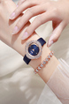 Blue Leather Band Quartz Watch