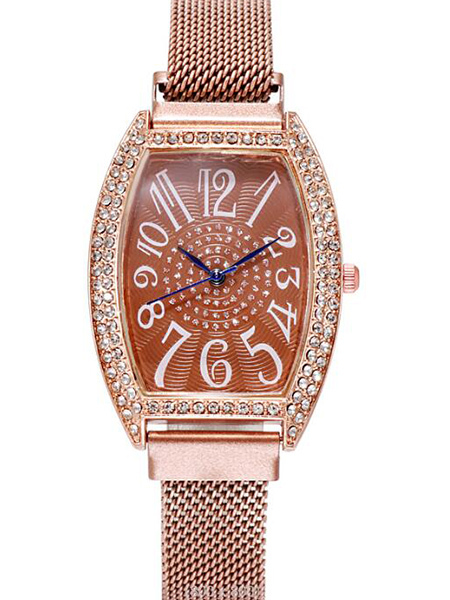 Rose Gold Milanese Band Quartz Watch