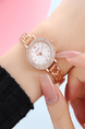 Gold Stainless Band Bracelet Quartz Watch