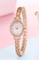 Gold Stainless Band Bracelet Quartz Watch