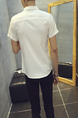 White Colorful Shirt Located Printing Zipped Plus Size Men Shirt for Casual Party