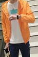 Orange Plus Size Hooded Transparent Sun Protection Men Jacket for Casual
