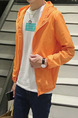 Orange Plus Size Hooded Transparent Sun Protection Men Jacket for Casual