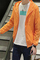 Orange Plus Size Hooded Transparent Sun Protection Men Jacket for Casual