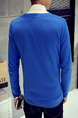 Blue Plus Size Slim Knitting V Neck Buttons Long Sleeve Men Cardigan for Casual