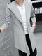 Grey Plus Size Slim Long Hooded Located Printing Long Sleeve Men Hoodies for Casual
