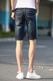 Navy Blue Loose Denim Shorts Men Shorts for Casual Party