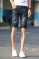 Navy Blue Loose Denim Shorts Men Shorts for Casual Party