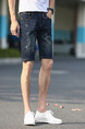 Navy Blue Loose Denim Shorts Men Shorts for Casual Party