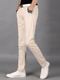Beige Slim Straight Men Pants for Casual Party