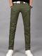 Army Green Slim Straight Men Pants for Casual Party