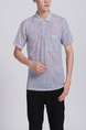 White Collared Chest Pocket Polo Men Shirt for Casual Office Party