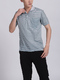 Gray Collared Chest Pocket Polo Men Shirt for Casual Party Office