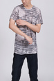 Colorful Round Neck Tee Men Shirt for Casual Party