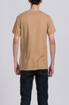 Brown Round Neck Tee Men Shirt for Casual