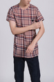 Colorful Round Neck Tee Men Shirt for Casual