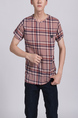 Colorful Round Neck Tee Men Shirt for Casual