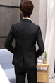 Black Lapel Button Down Long Sleeve Men Suit for Party Evening Cocktail Wedding