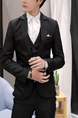 Black Lapel Button Down Long Sleeve Men Suit for Party Evening Cocktail Wedding