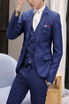 Blue Lapel Button Down Long Sleeve Men Suit for Party Evening Cocktail Wedding