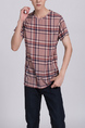 Colorful Round Neck Tee Men Shirt for Casual