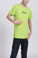 Green Round Neck Tee Plus Size Men Shirt for Casual Party