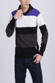 Colorful Striped Long Sleeve Men Shirt for Casual Party