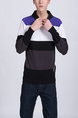 Colorful Striped Long Sleeve Men Shirt for Casual Party