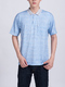Blue Chest Pocket Collared Polo Men Shirt for Casual Party Office