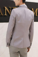 Gray Lapel Pockets Button Down Long Sleeve Plus Size Men Suit for Party Evening Cocktail Office Groomsmen