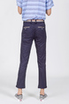 Blue Slim Men Pants for Casual Party