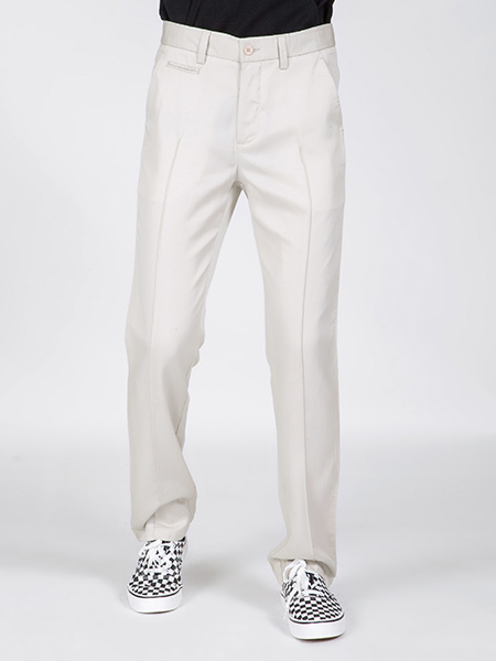 White Regular Men Pants for Casual Office
