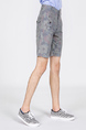 Gray Camoflouge Above Knee Men Shorts for Casual