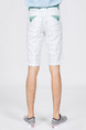 White Above Knee Grid Men Shorts for Casual