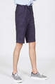 Blue Polkadot Knee Length Men Shorts for Casual