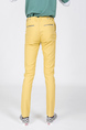 Yellow Slim Full Length Men Pants for Casual