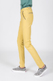 Yellow Slim Full Length Men Pants for Casual