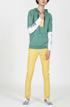 Yellow Slim Full Length Men Pants for Casual