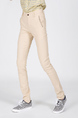 Beige Skinny Fit Men Pants for Casual