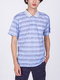 Blue Collared Chest Pocket Polo Men Shirt for Casual Party Office